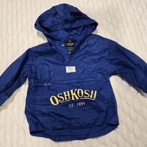 Oshkosh Vintage Boy's Pullover Windbreaker Royal Blue Hood Collectable Size 4/5